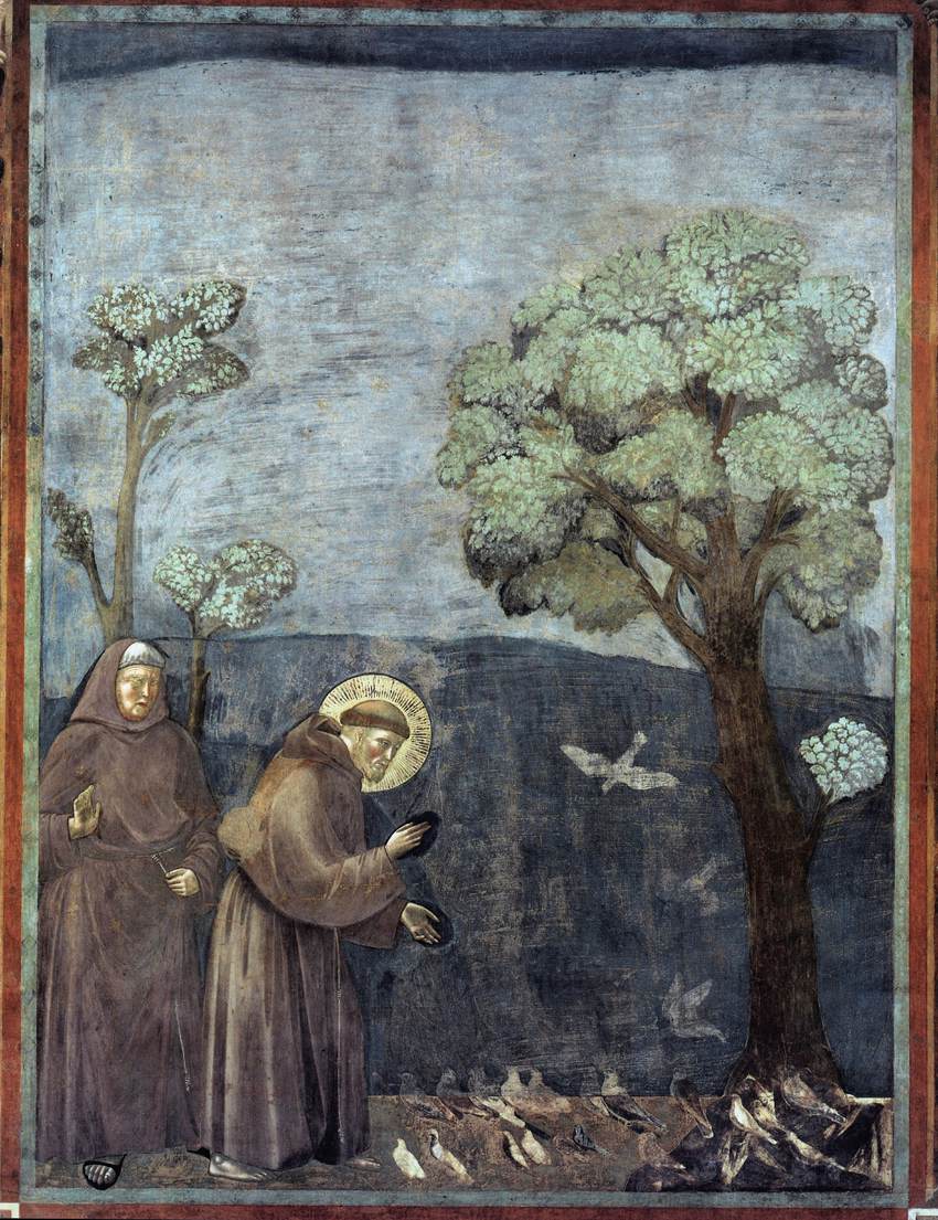 St François preche aux oiseaux